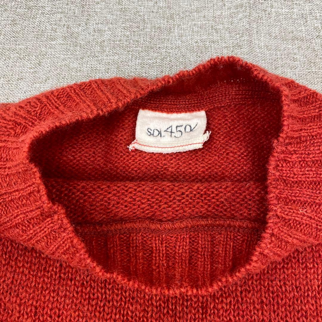 N892＊ SDL 45R レディース ウール ニット セーター 朱色