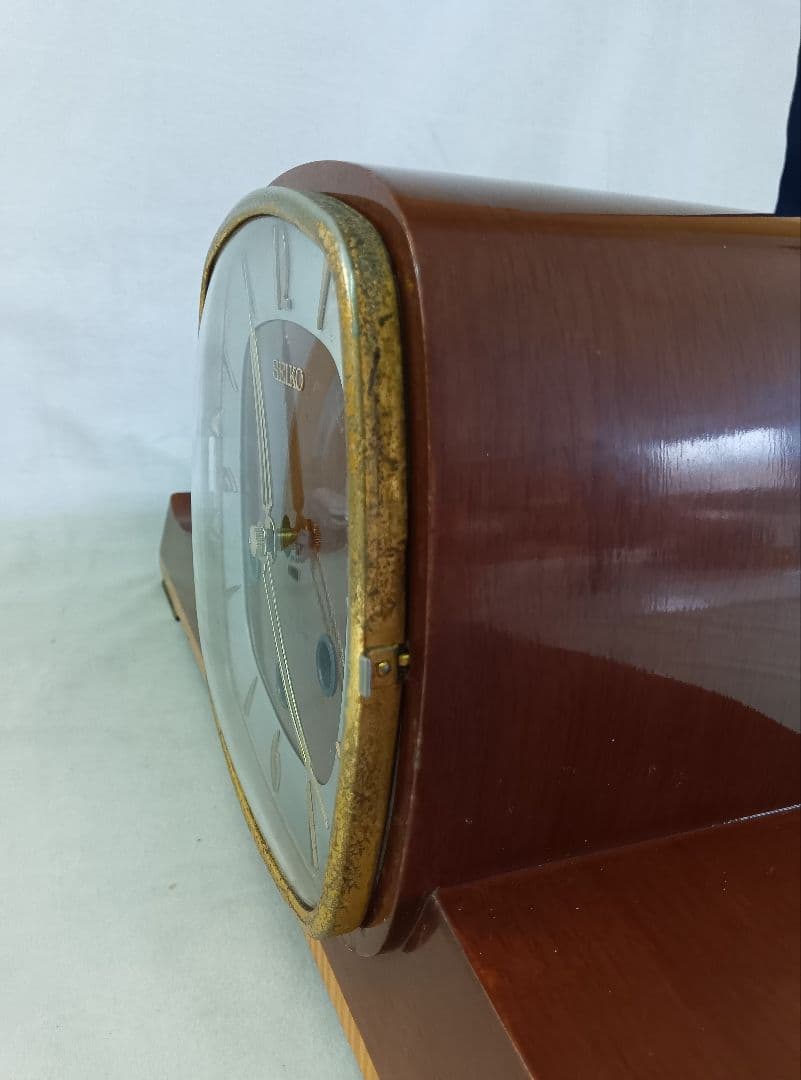 SEIKO セイコー　ゼンマイ式置時計　アンティーク 昭和レトロ　ボンボン時計