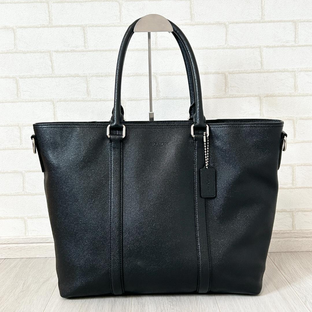 COACH コーチ メトロポリタン トートバッグ レザー ビジネス ブラック