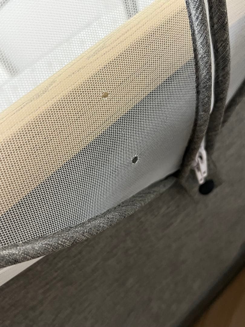 HZDMJ ベビーベッド ライトグレー