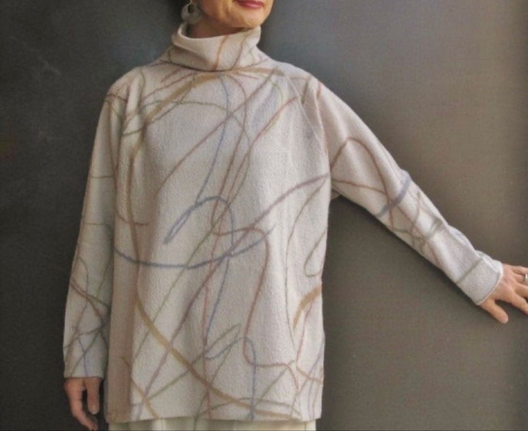 ヨーガンレール☆毛☆ウールインターシャ”の素敵なオフタートルプルオーバー