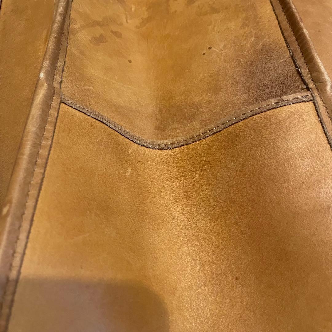 80s〜　GOKEYS ゴーキーズ レザー トートバッグ 大容量 ブラウン