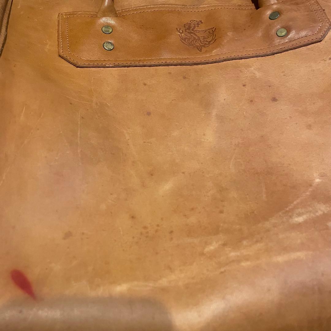 80s〜　GOKEYS ゴーキーズ レザー トートバッグ 大容量 ブラウン