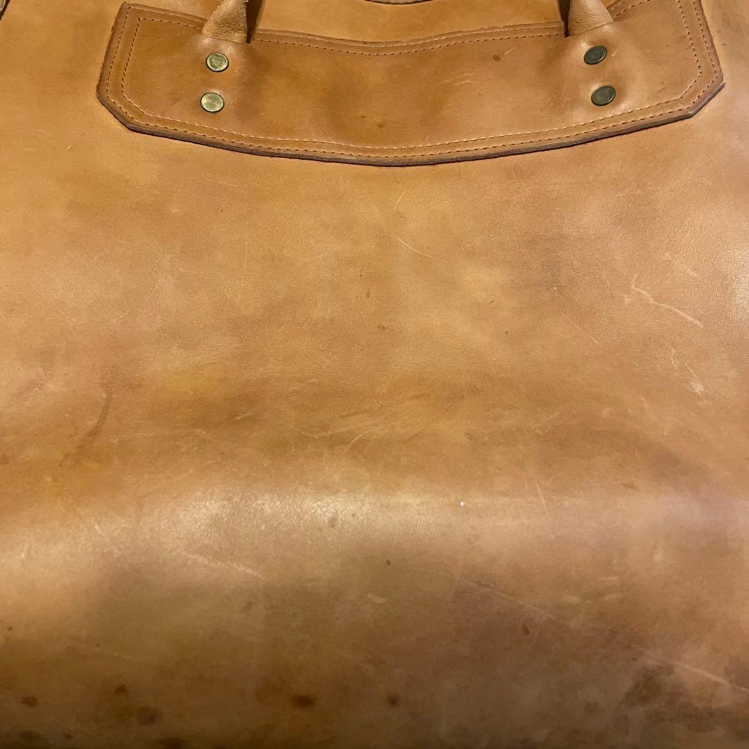 80s〜　GOKEYS ゴーキーズ レザー トートバッグ 大容量 ブラウン