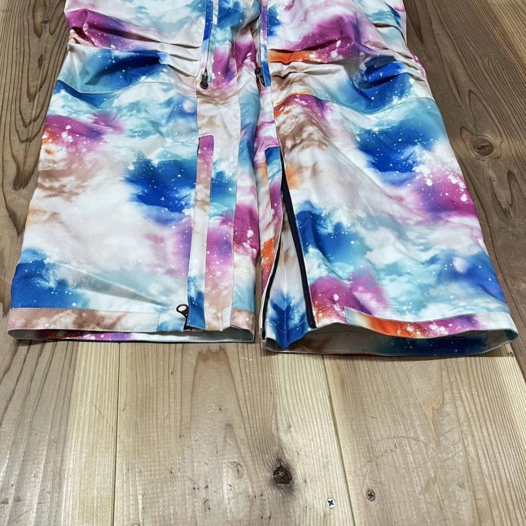 PONTAPES スノーボードウェア つなぎ スキーウェア 総柄 フード M