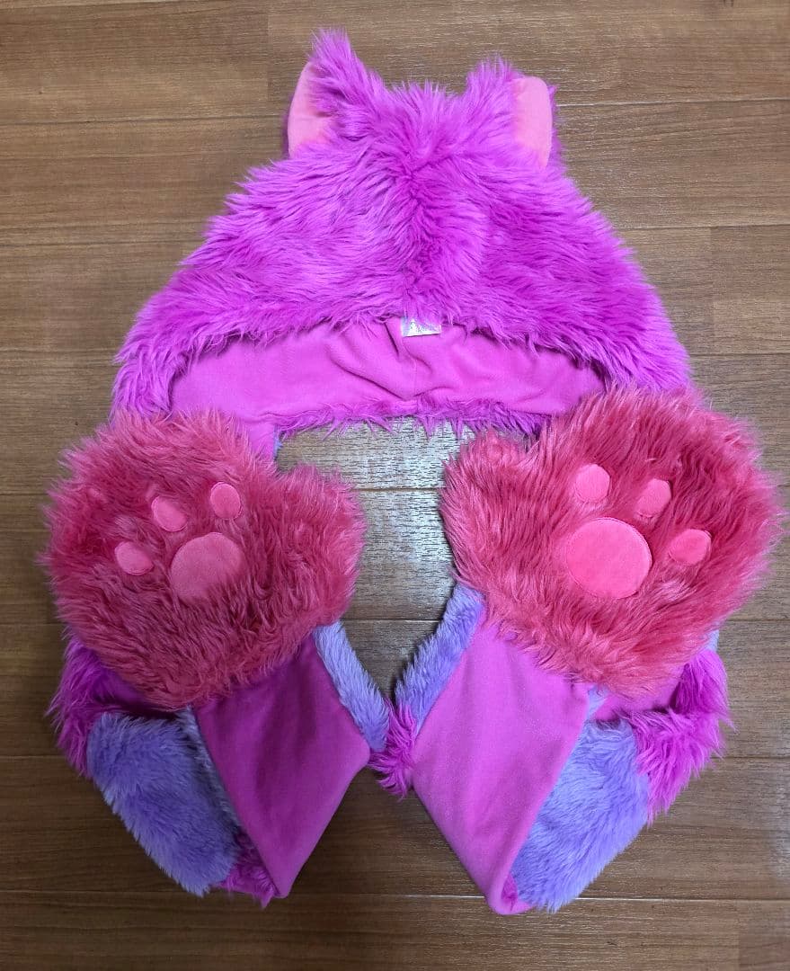 ディズニー 耳付きフード チェシャ猫 マフラーキャップ ファンキャップ