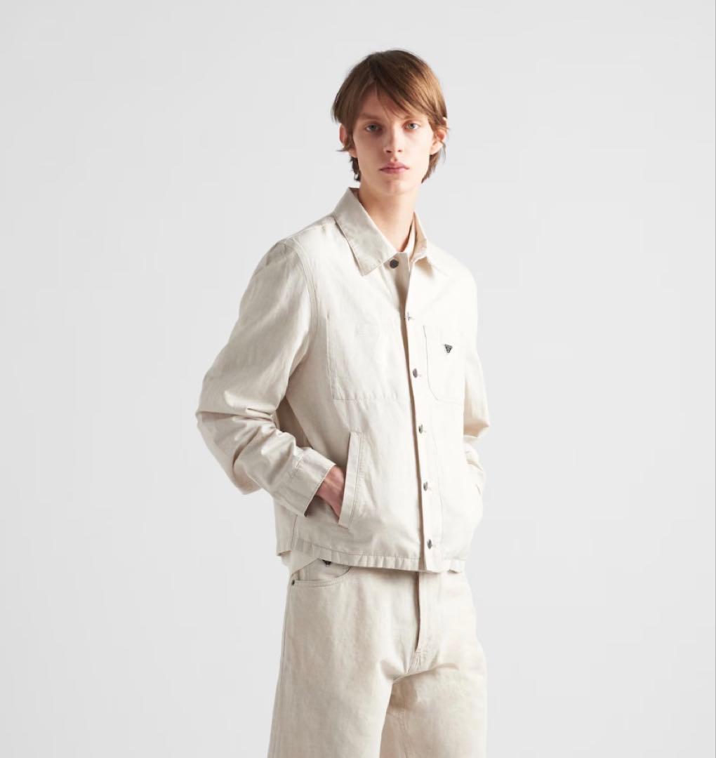 T*I様 プラダ シャンブレー ブルゾン ジャケットトライアングロゴ 23SS