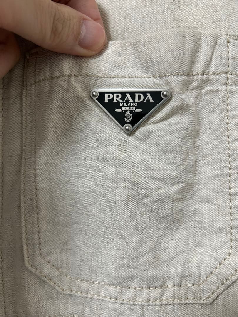 T*I様 プラダ シャンブレー ブルゾン ジャケットトライアングロゴ 23SS