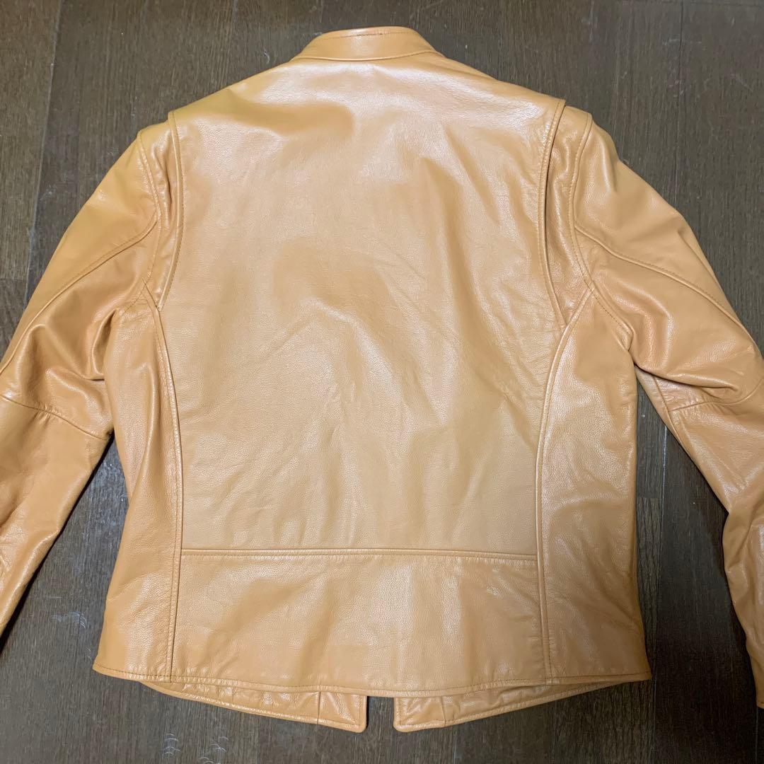 牛皮 シングル ライダース レザー ジャケット 本革 バイカー