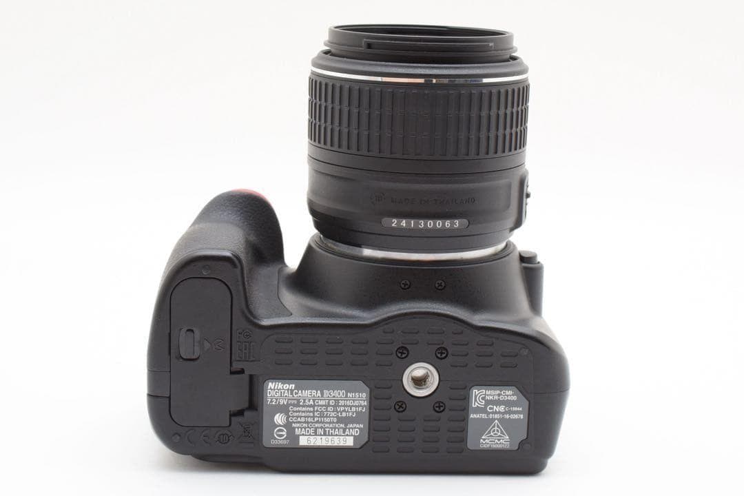 【美品】 ニコン Nikon D3400 ダブルズームセット一眼レフカメラ