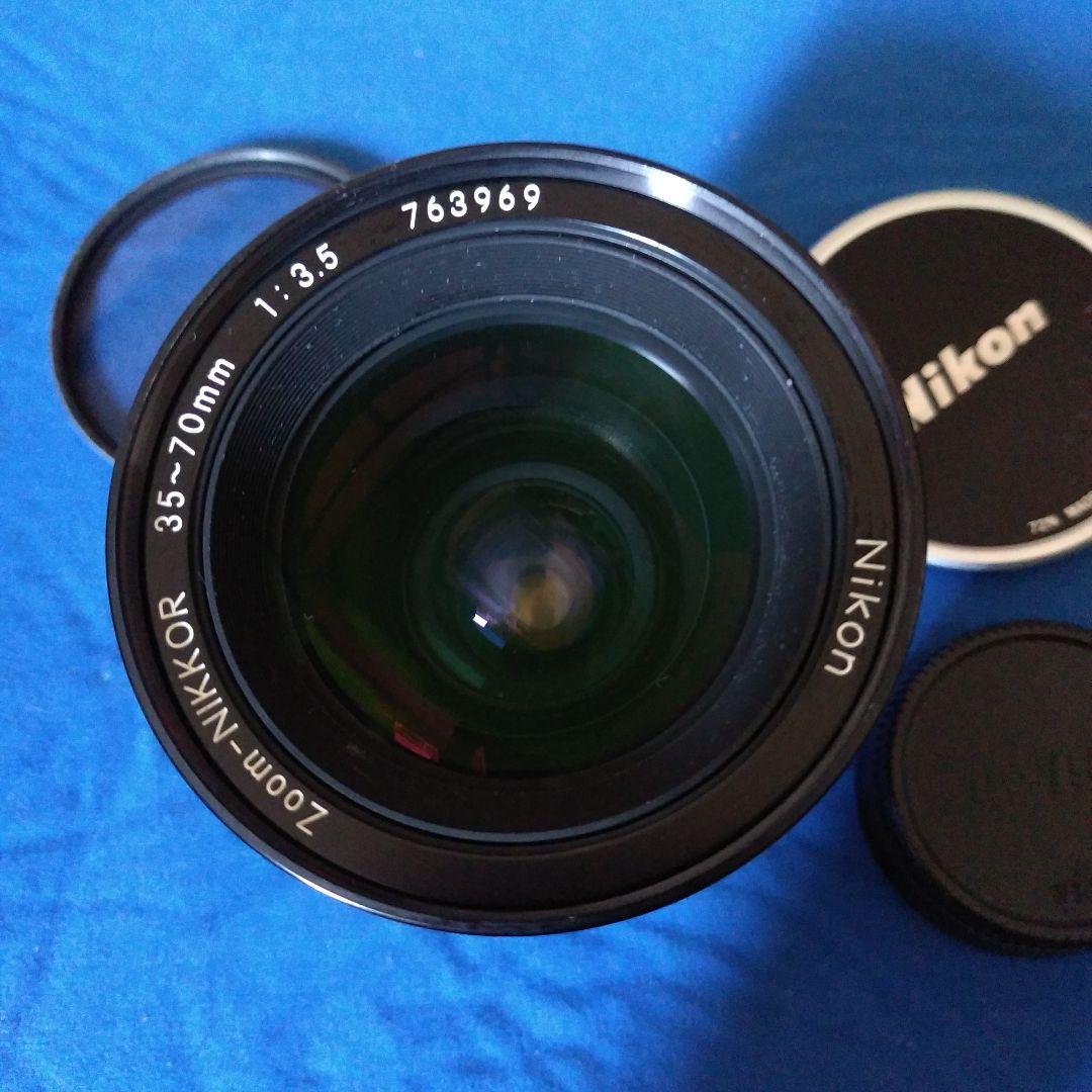 Nikon MFズーム35-70㎜ f3.5 前後キャップ、フィルター付