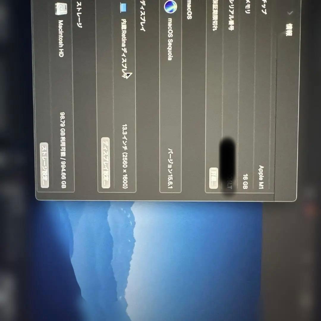 MacBook Air 2020 M1 16GB 1TB US配列