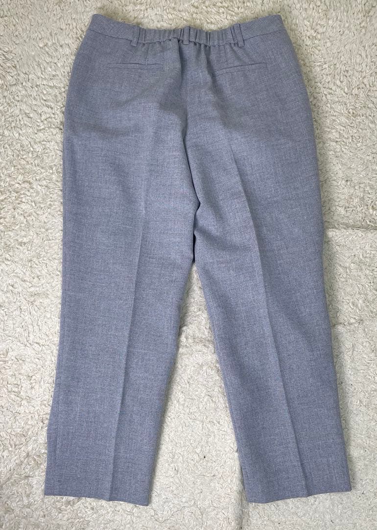 レディース　ノンカラー　ビジネススーツ　セットアップ　パンツ　グレー　15号
