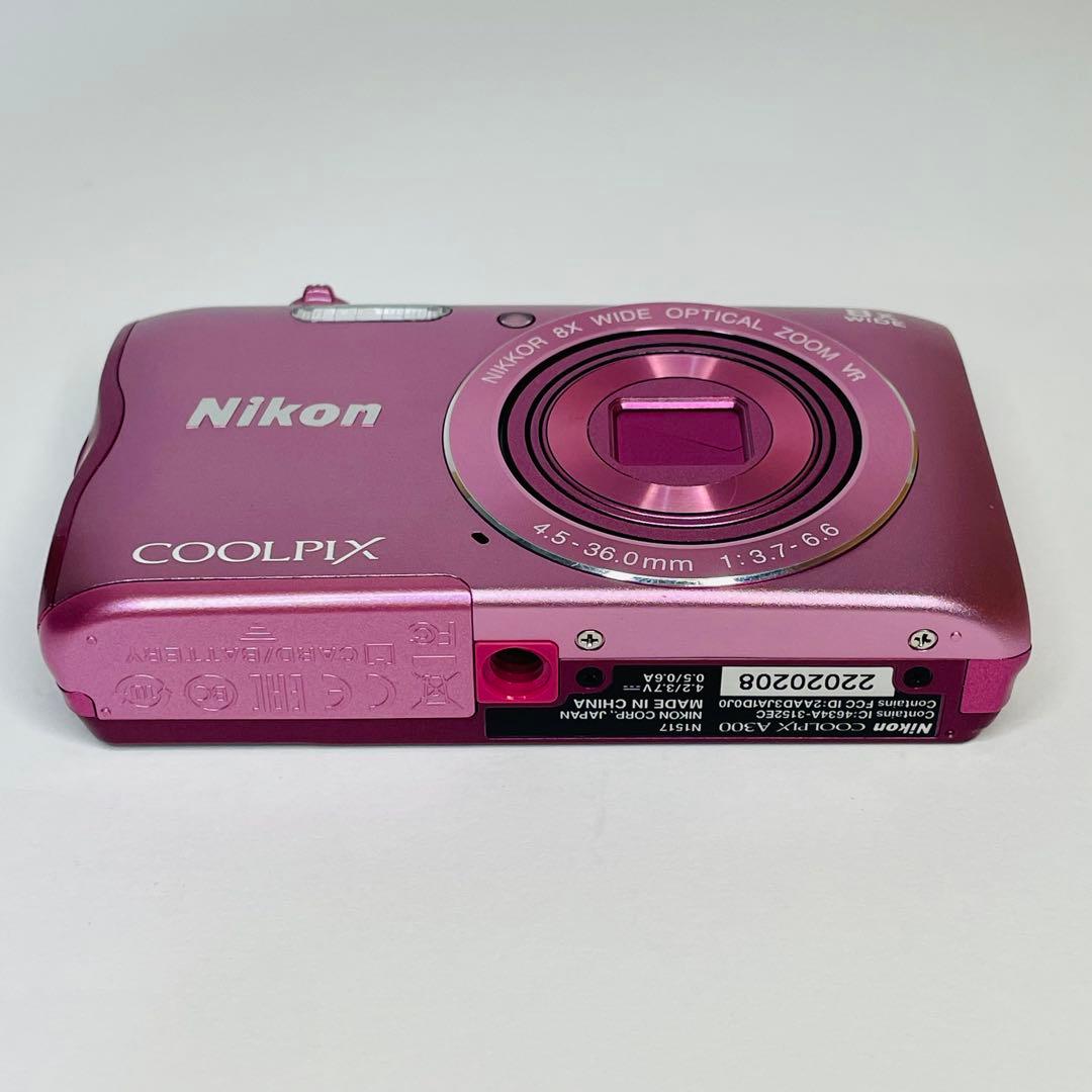 【美品】Nikon ニコン COOLPIX A300 ピンク デジタルカメラ