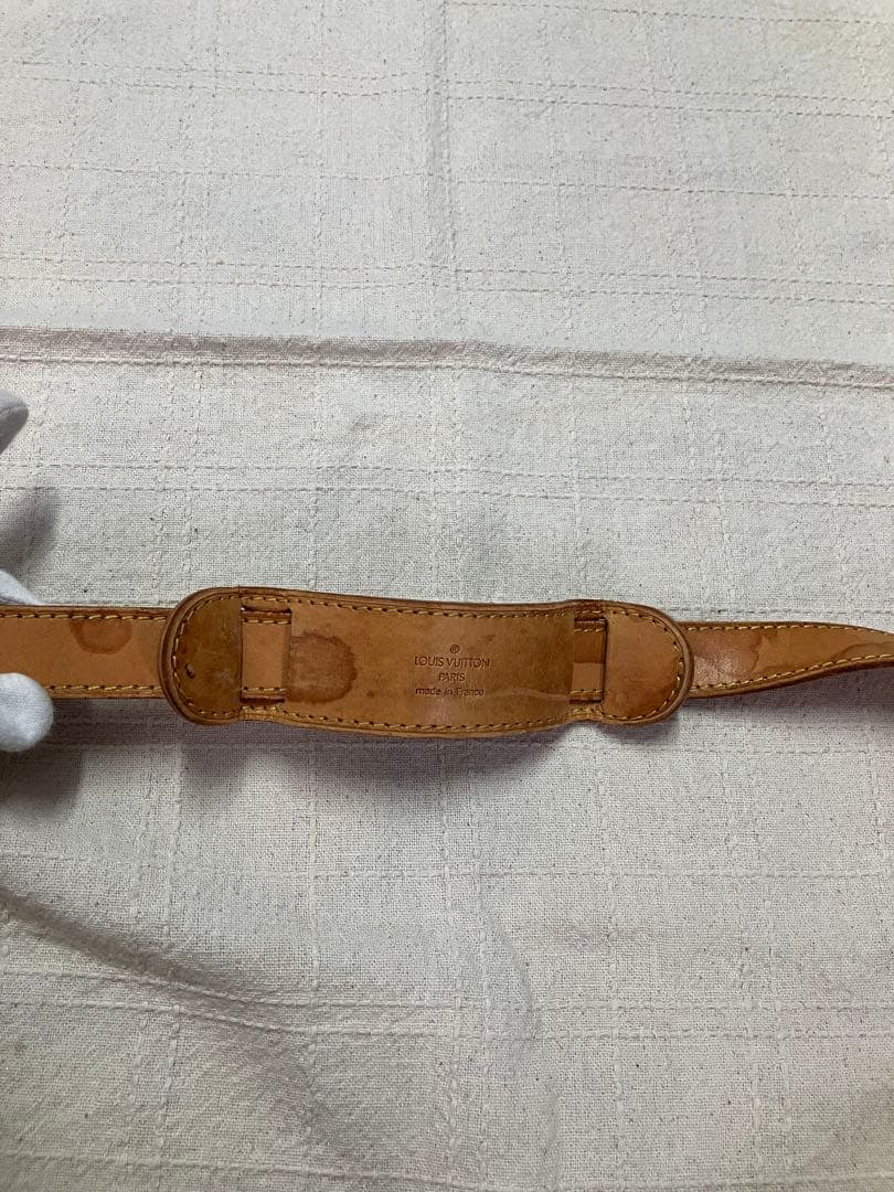 ルイヴィトン　ボストンバッグ　ショルダーストラップ　ヌメ革