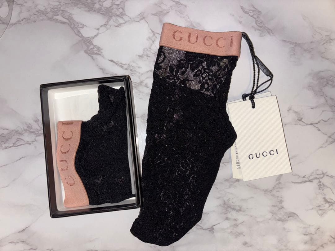 GUCCI フローラル レース アンクル ソックス