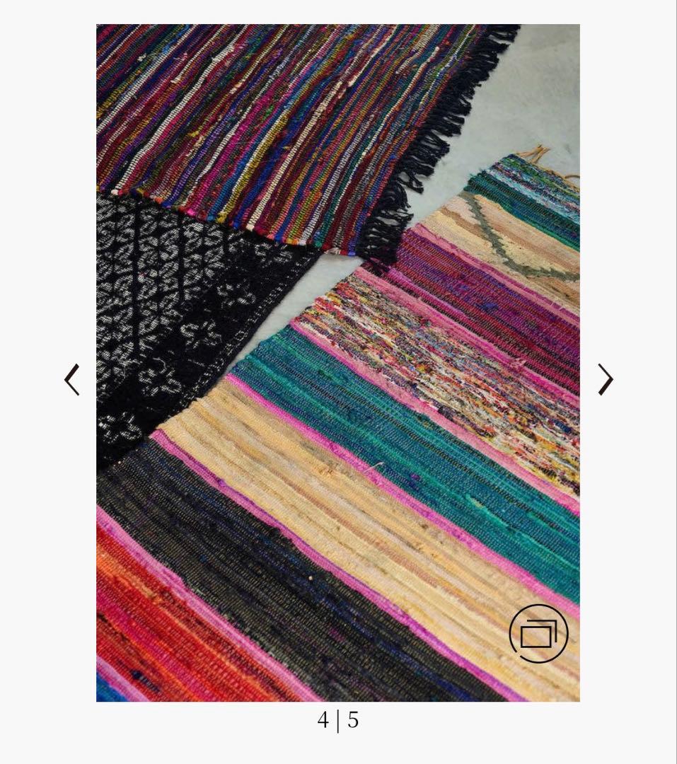 【お値下げ】ヌキテパ　【新品】ハンドメイド コットン ラグ70cm×120cm