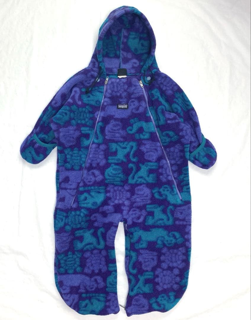 90s Patagonia パタゴニア USA製 フリース ロンパース12M