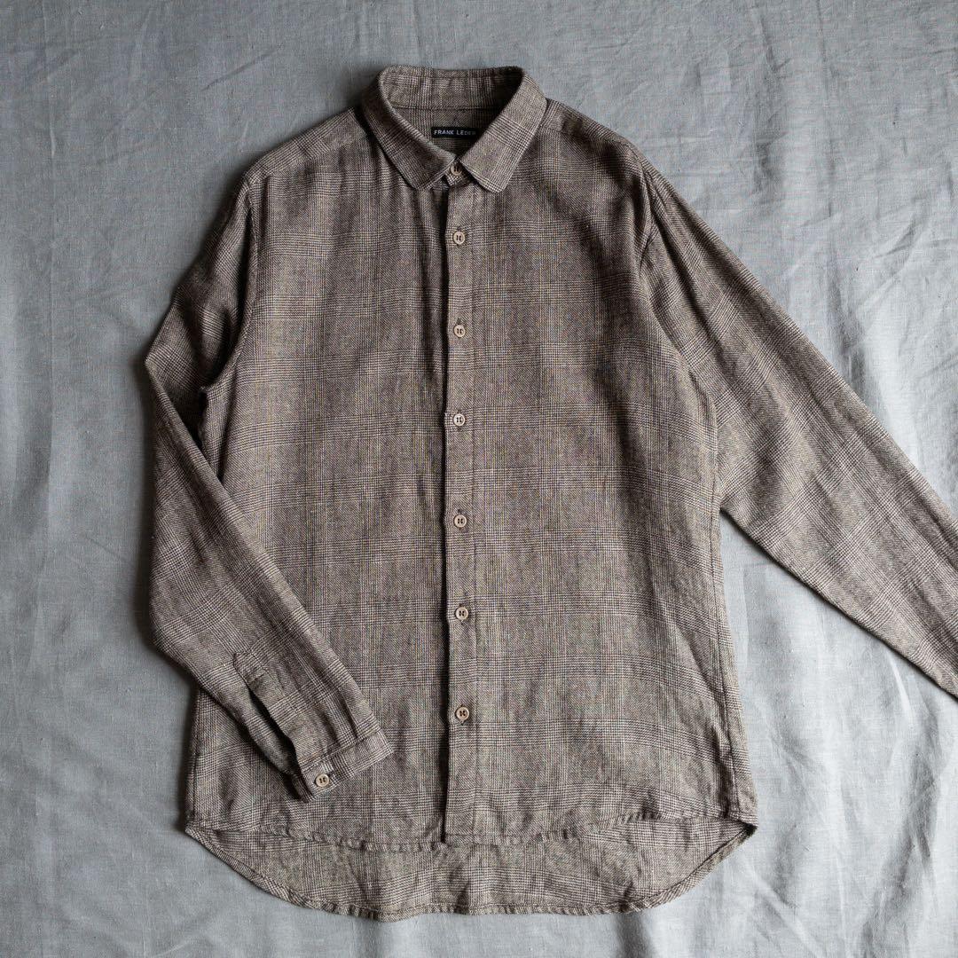 トップス FRANK LEDER Wool Linen Dress Shirts