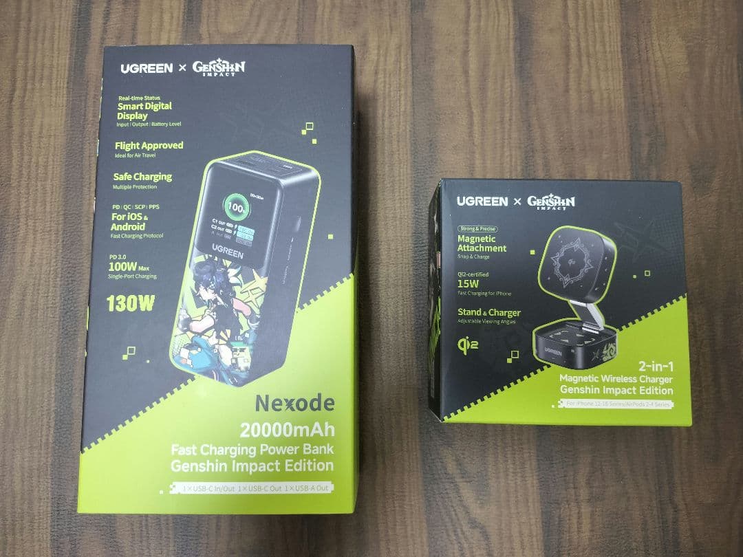 UGREEN 原神 キィニチ モバイルバッテリー ワイヤレス充電器 新品未開封