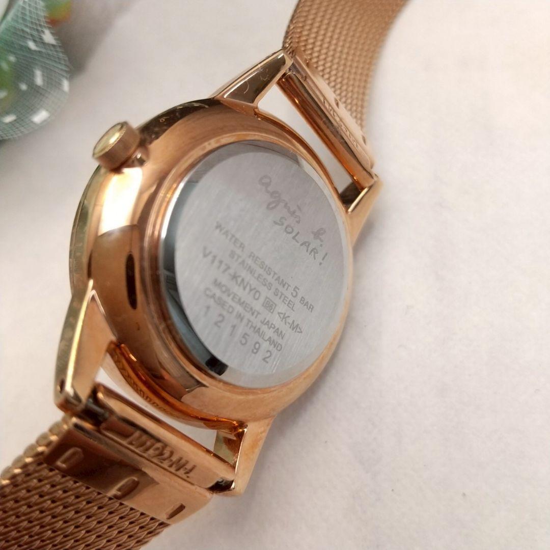 【美品 箱あり】 稼働品 アニエスベー ソーラー式 腕時計 レディース