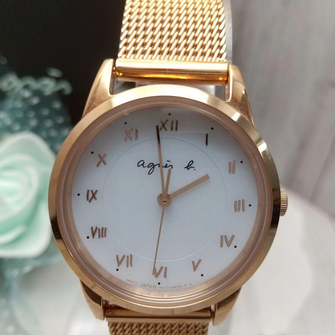 【美品 箱あり】 稼働品 アニエスベー ソーラー式 腕時計 レディース