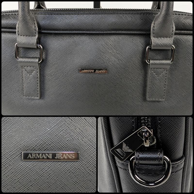 【未使用級】アルマーニ ジーンズ 2way ビジネスバッグ ブリーフケース A4