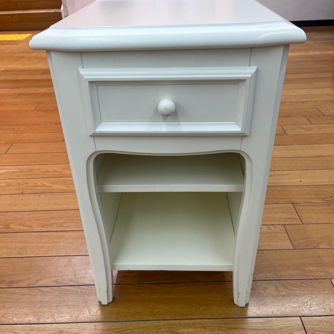 Francfranc エルガ ナイトテーブル ホワイト