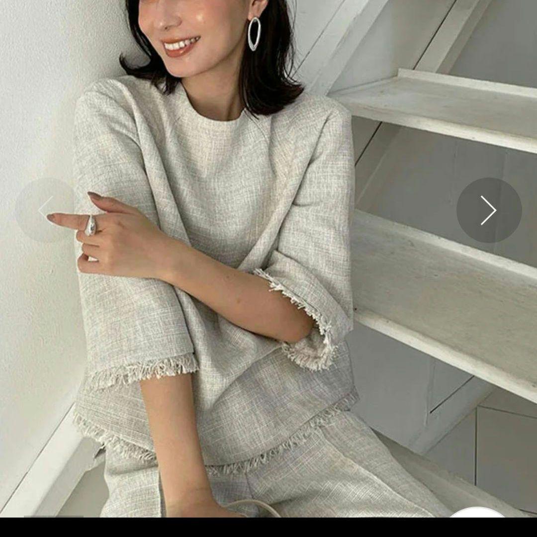 新品未使用　アニュアンス　ツイードブラウス　中村麻美