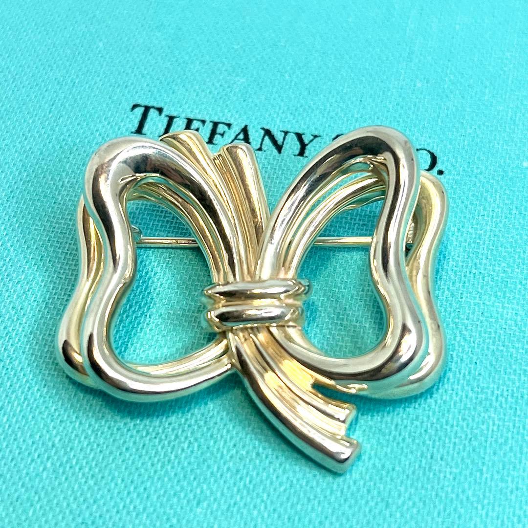 ティファニー リボン ダブルリボン 蝶 ブローチ シルバー 925 希少