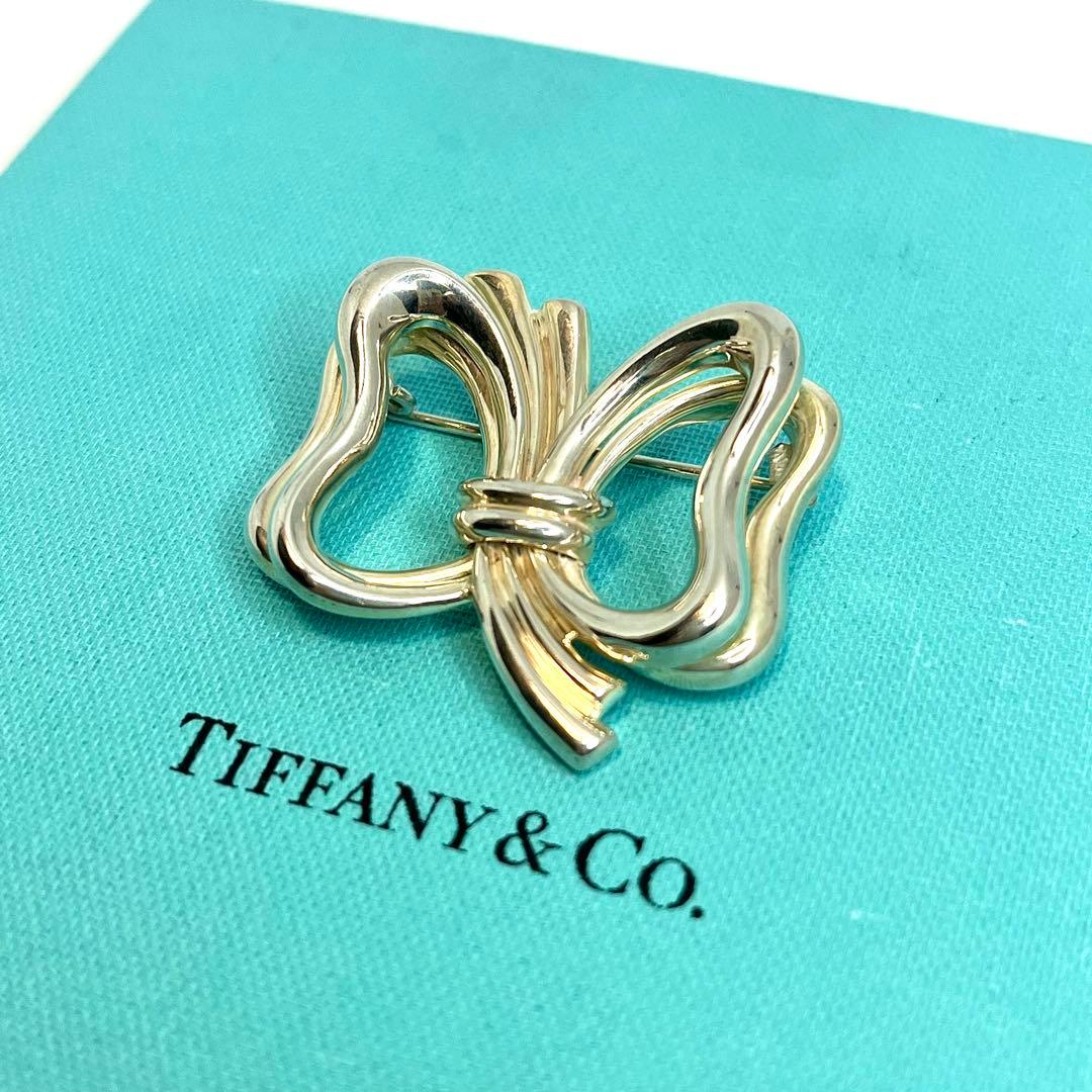 ティファニー リボン ダブルリボン 蝶 ブローチ シルバー 925 希少