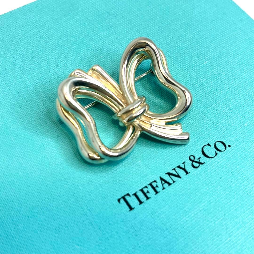 ティファニー リボン ダブルリボン 蝶 ブローチ シルバー 925 希少