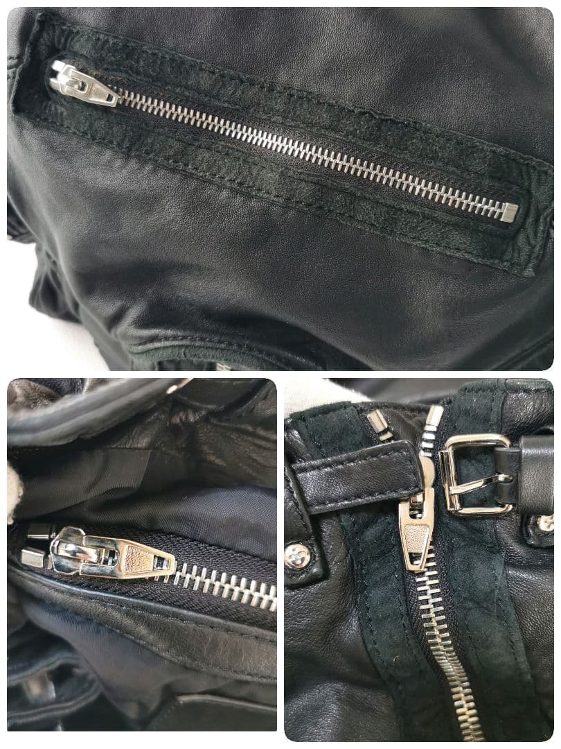 アレキサンダーワン リュックサック バックパック バッグ レザー ブラック