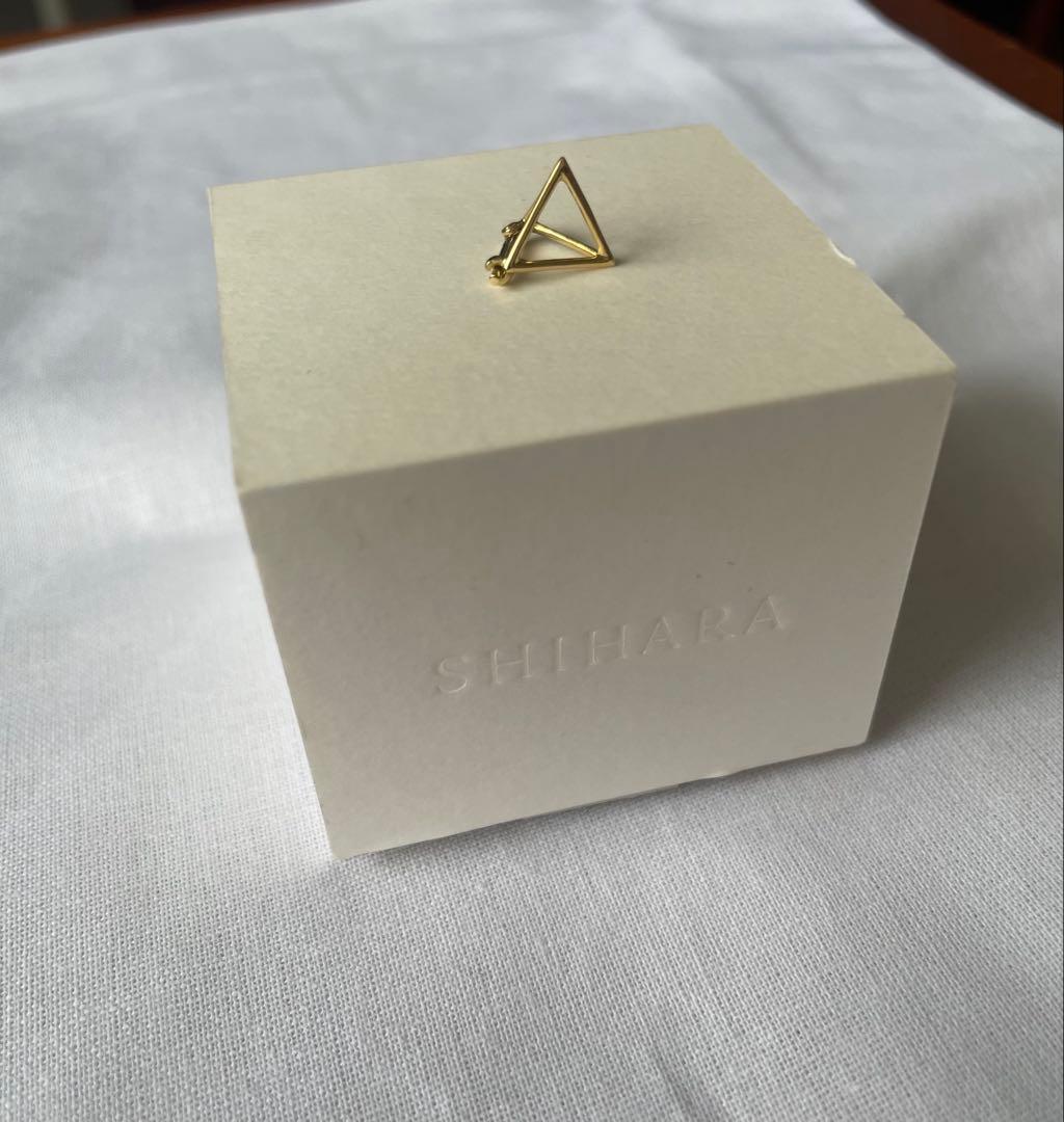 SHIHARA ゴールド三角ピアス(片耳用)