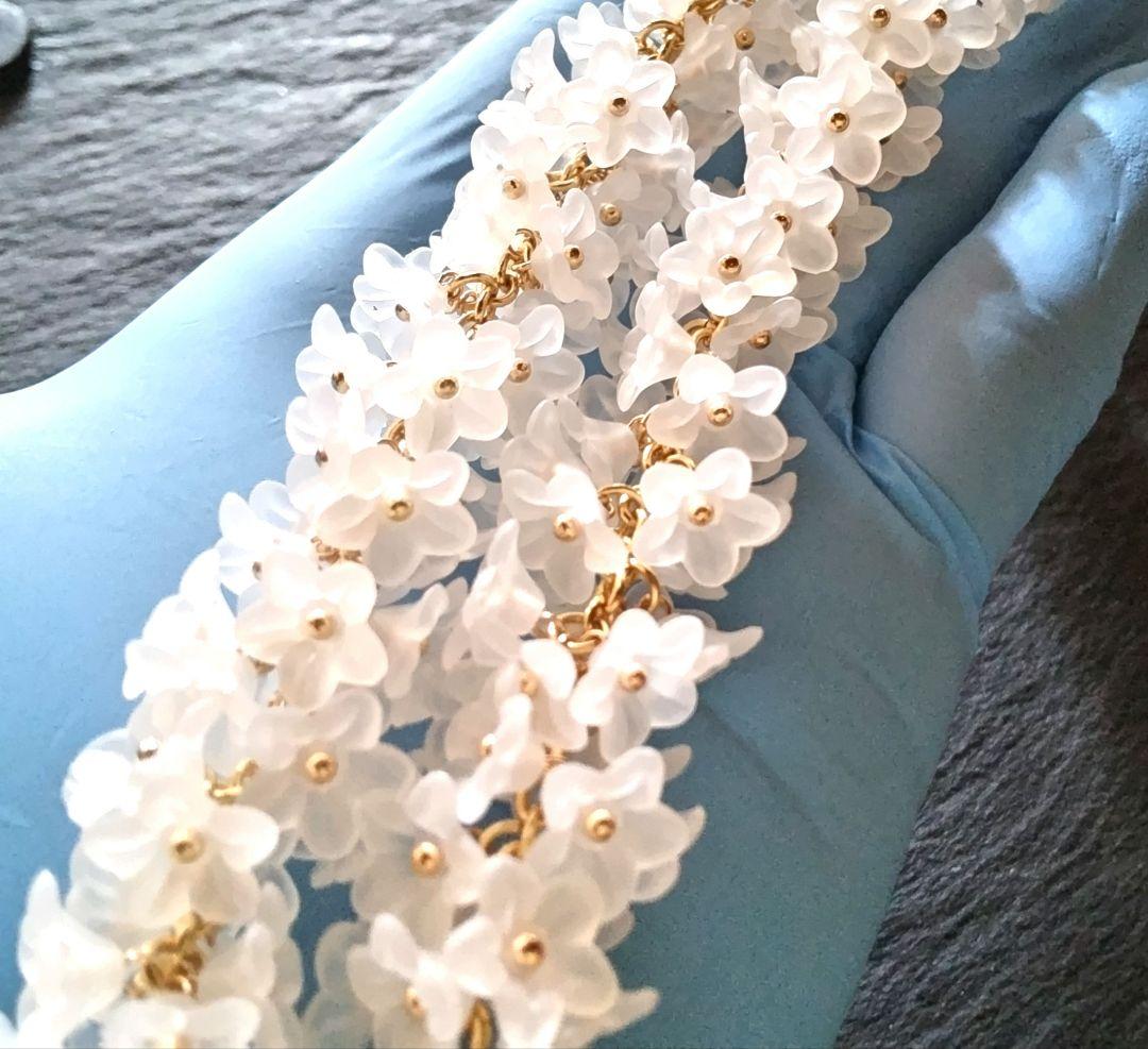 チロル様 紫陽花ピアス&リング、白のお花のネックレス、ブレス、フープピアス G