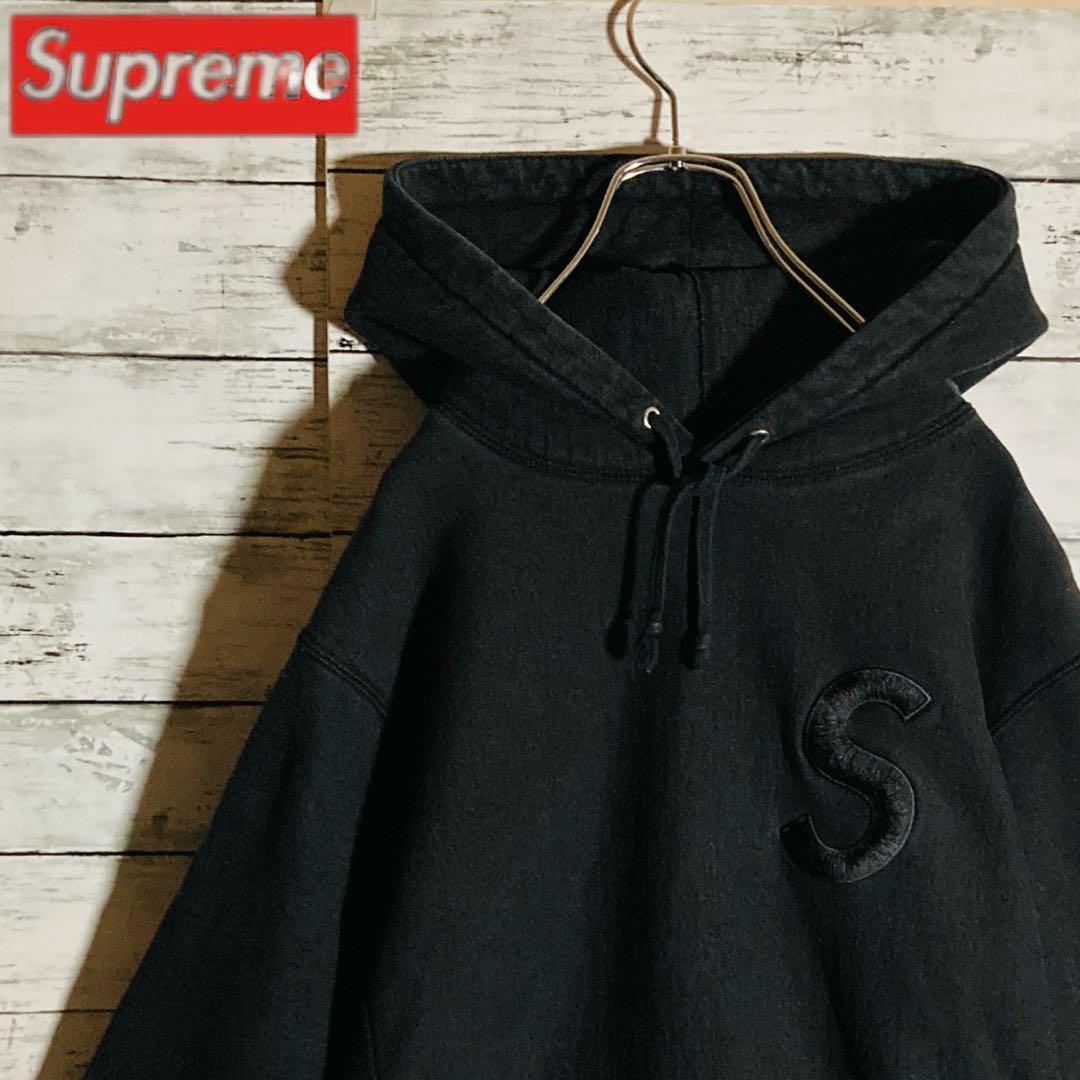 【カナダ製】シュプリーム⭐️Sロゴ刺繍　パーカー　正規品鑑定済　L相当　入手困難