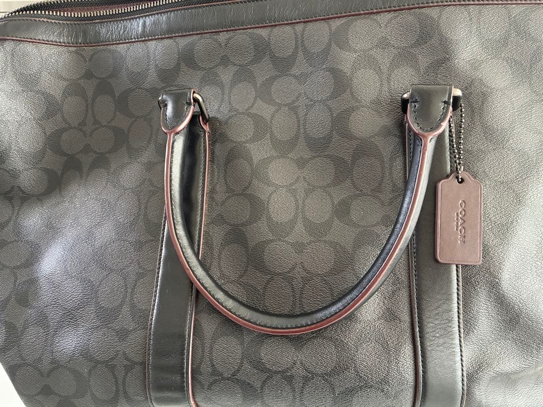 COACH ダークグレー トートバッグ