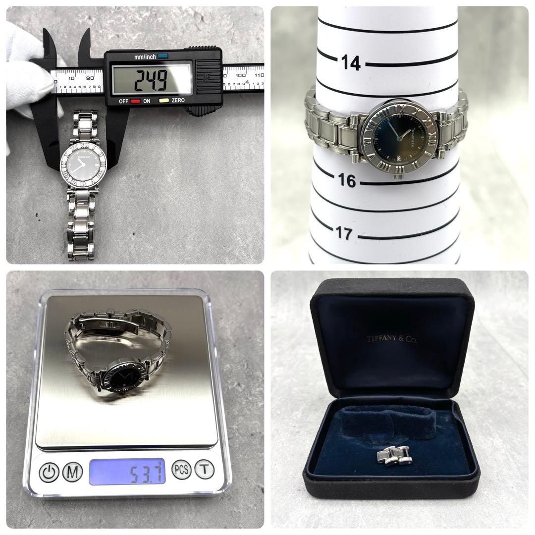 ✨美品　稼働✨ティファニー　アトラス　ローマンベゼル　デイト　2針　コマ　箱付き