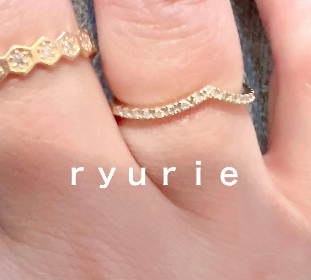 18金レディースヴァンドーム青山 ダイヤモンド V リング