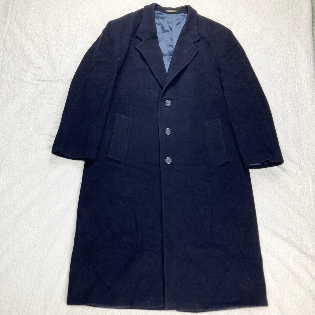 ラルフローレン イタリア製 LAMBSWOOL マキシ丈 チェスターコート L