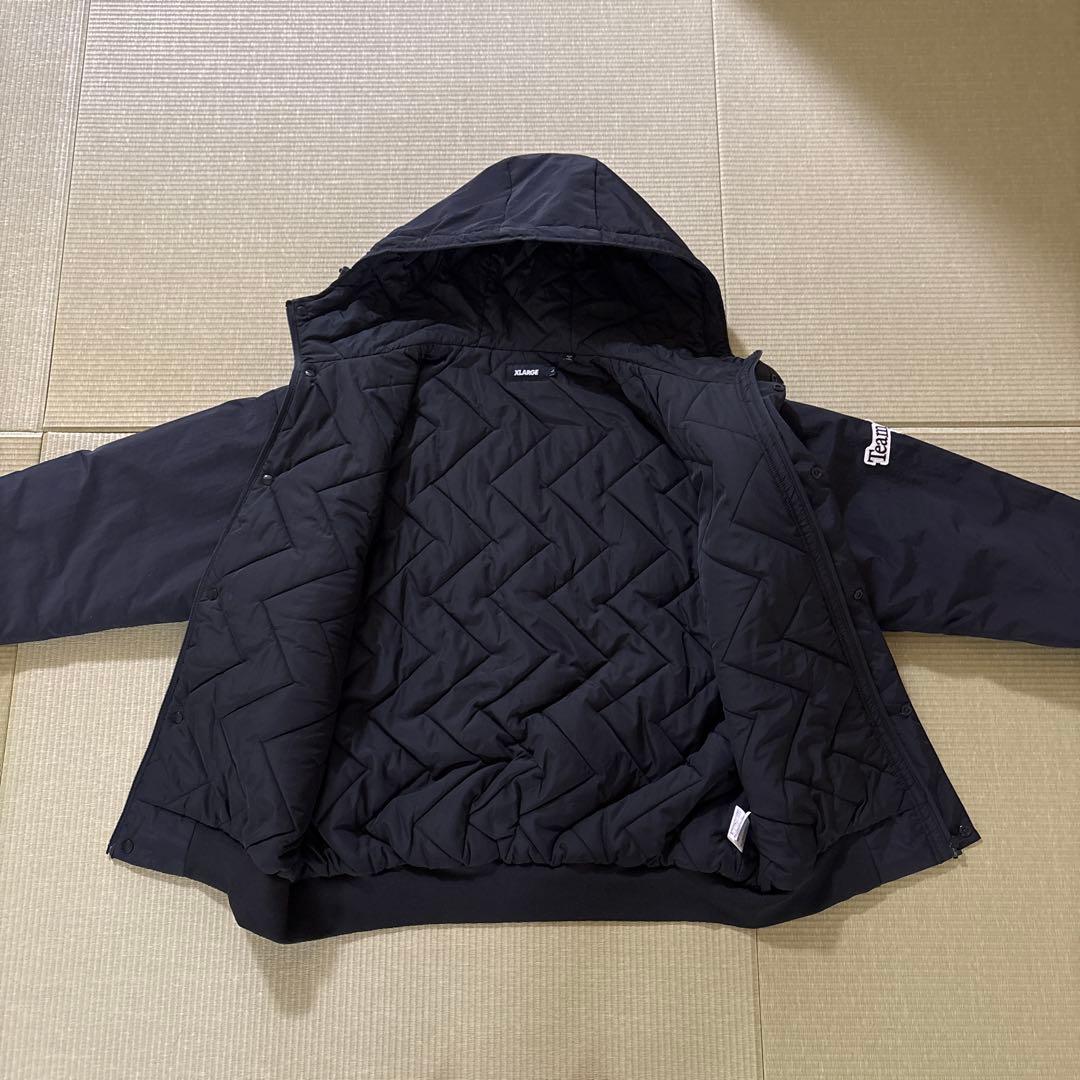 XLARGE フード付きダウンジャケット 黒