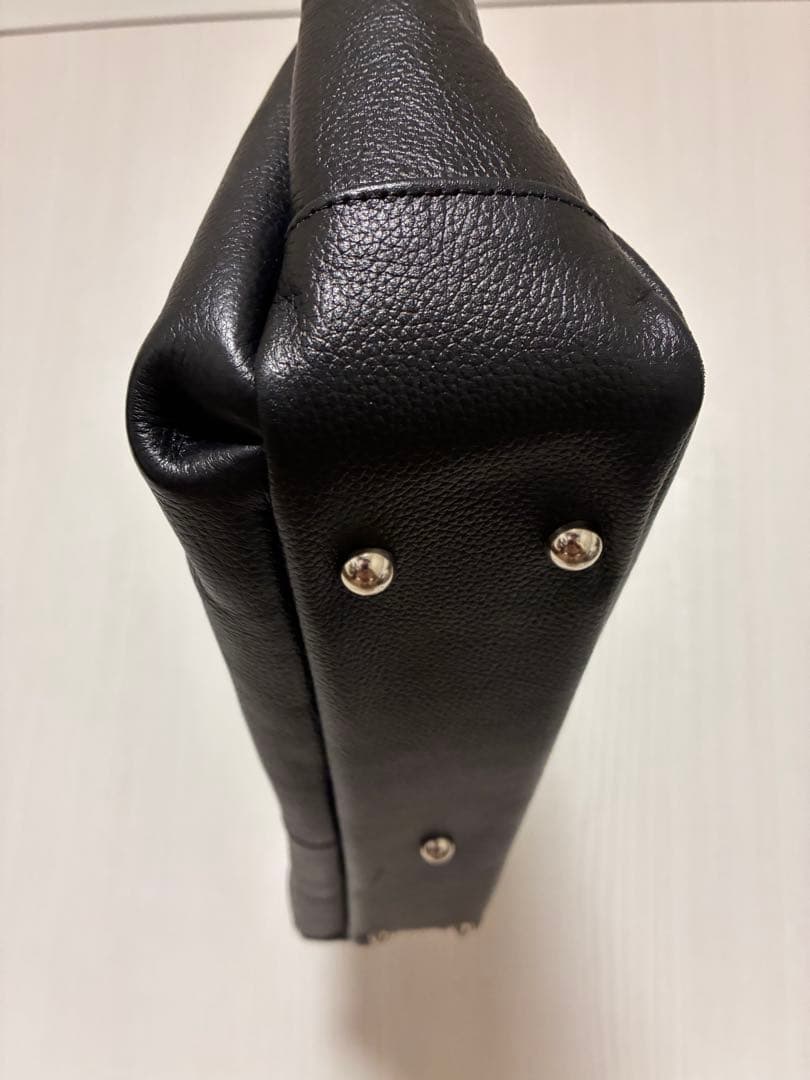 豊岡鞄 牛革　2way ビジネスバッグ A4 トートバッグ 黒色