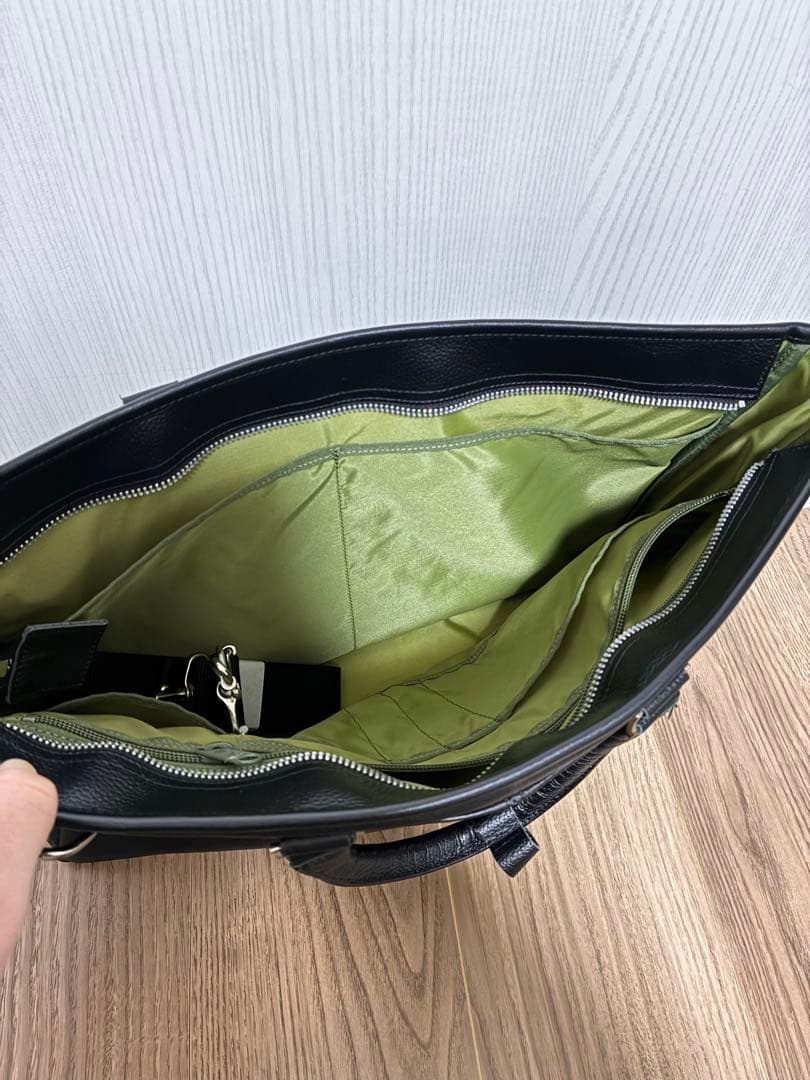 豊岡鞄 牛革　2way ビジネスバッグ A4 トートバッグ 黒色