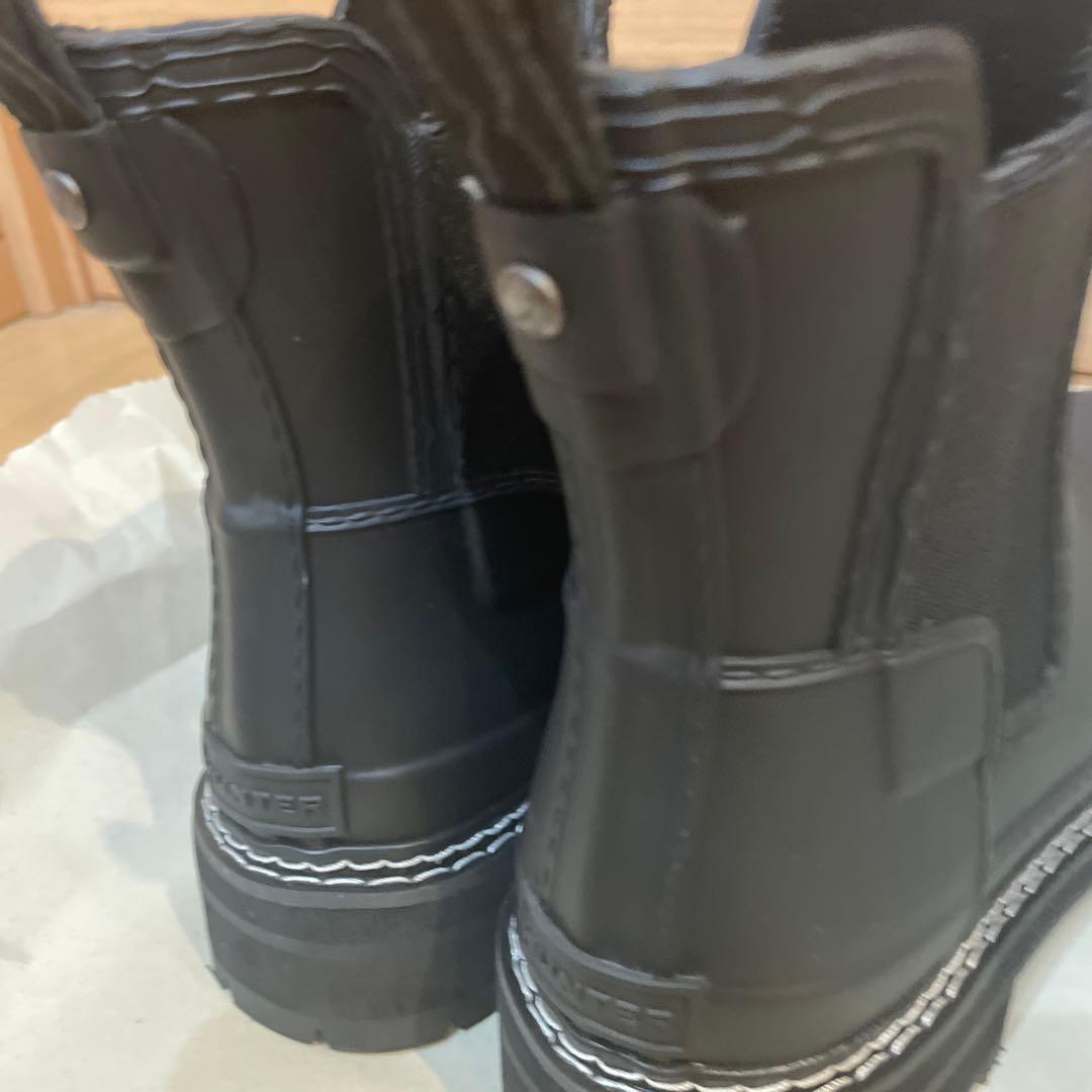美品　HUNTER ハンター　リファインドステッチ チェルシーブーツ　黒　UK5