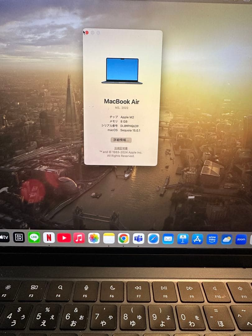 MacBook Air M2 8GB/256GB ミッドナイト 【本日発送可】