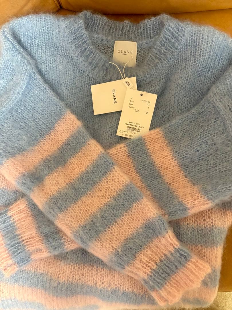 トップス CLANE x FRGMT BORDER MOHAIR KNIT TOPS
