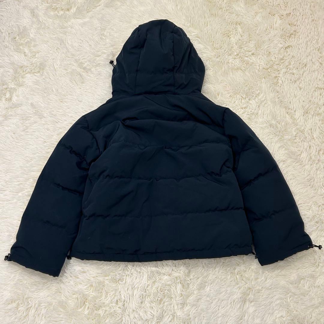 【美品】DANTON ダントン フーデッド ダウン ジャケット 紺 XS