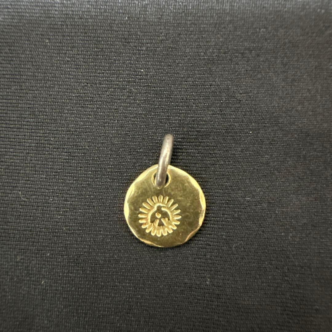 WING ROCK K18 全金 ゴールド タタキメタル ペンダントトップ