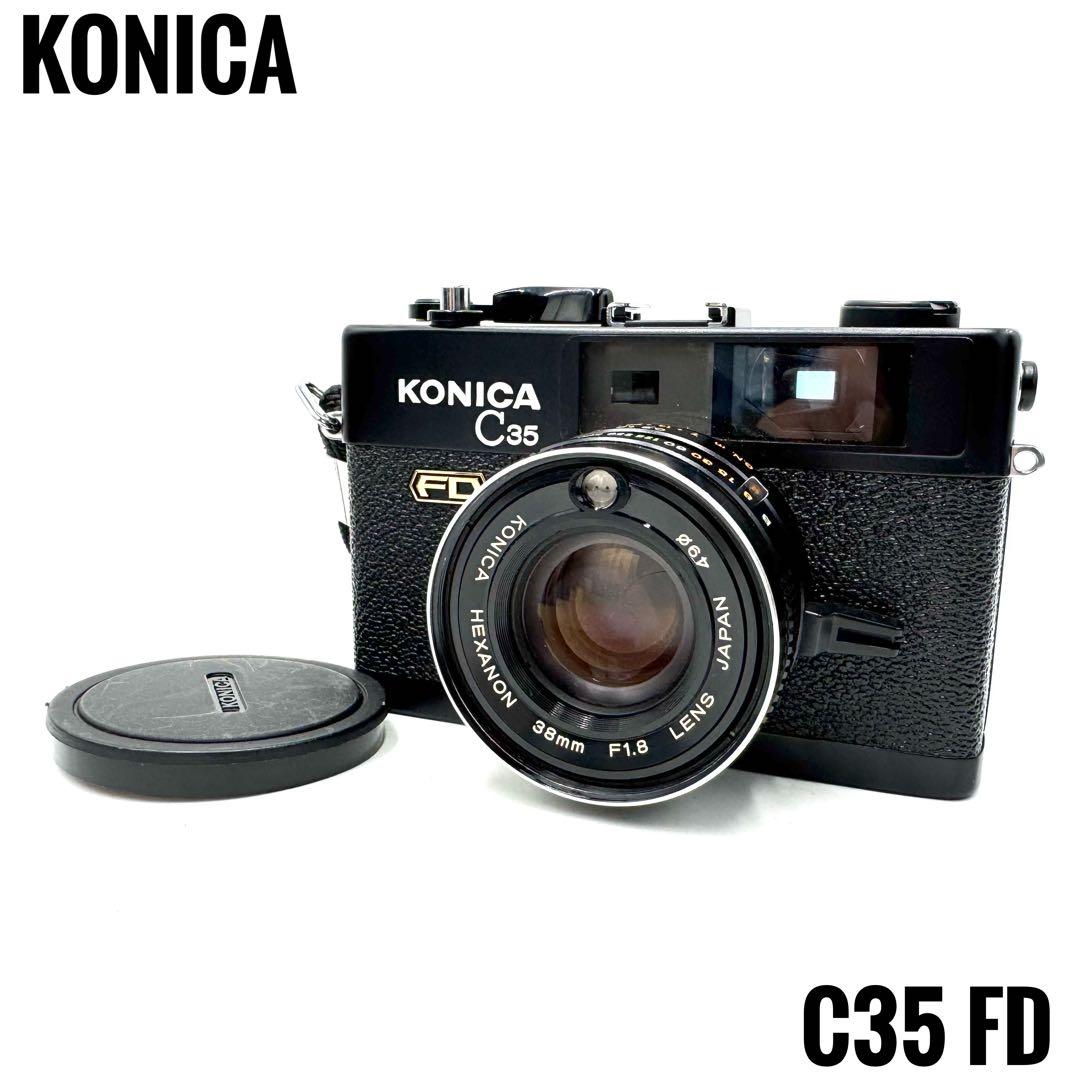 美品 Konica コニカ C35 FD ブラック フィルムカメラ