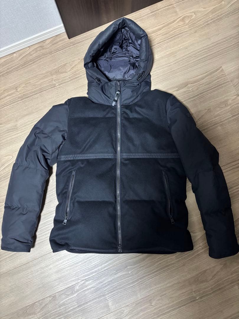 定価99000円　DUNO PALM ウールナイロン フーデッドダウンジャケット